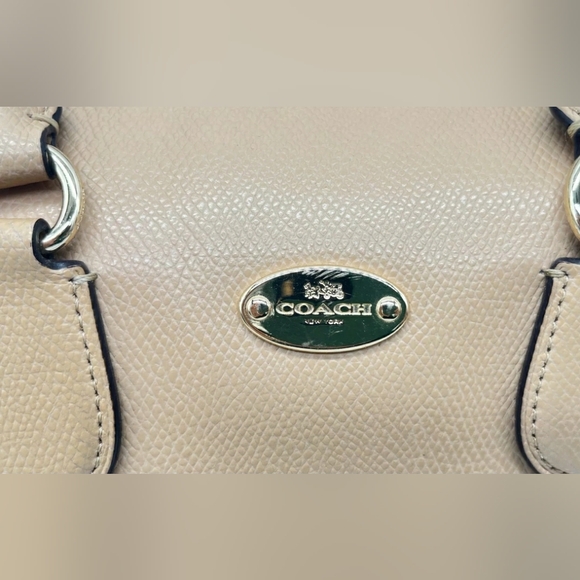 Coach Designer Tan Bennett Crossgrain Leather Crossbody Purse Handbag - Picture 9 of 10